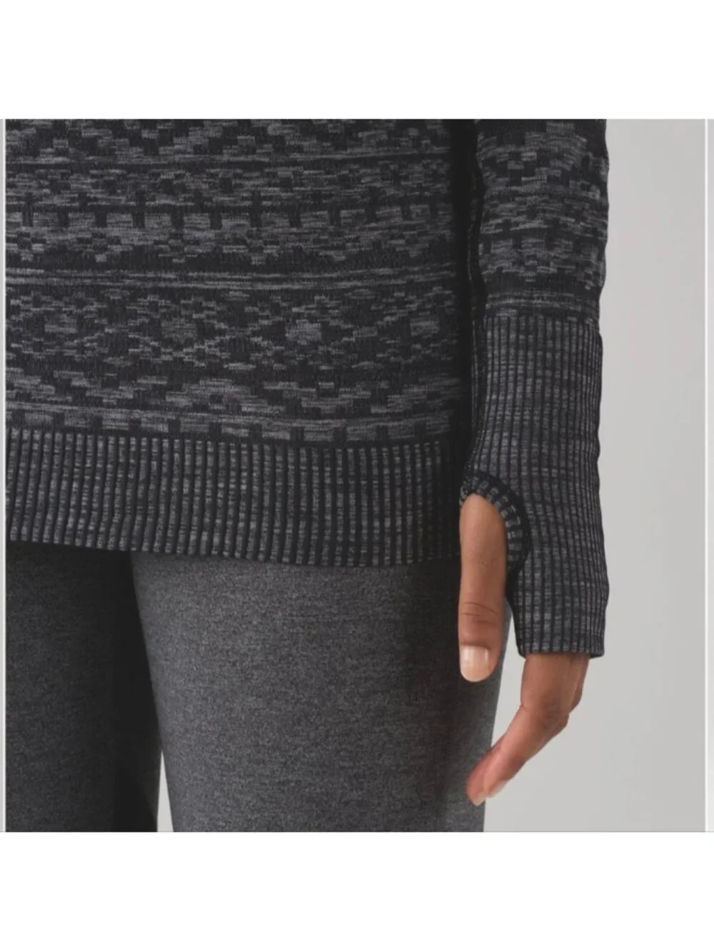 Lululemon Rest less Pullover Heathered Black